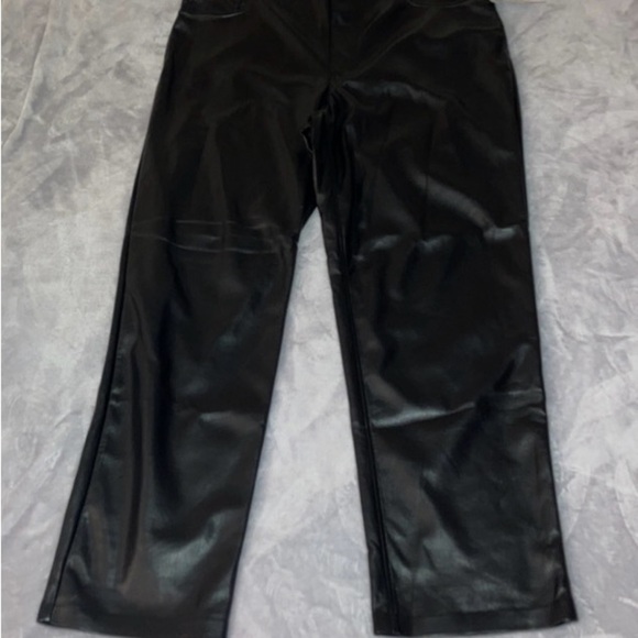 Joie Black Vegan Leather Pants, Women’s 14 - Picture 3 of 5